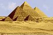 Фотография египетских пирамид в Гизе (фото пирамид Хеопса, Хефрена и Микерина).